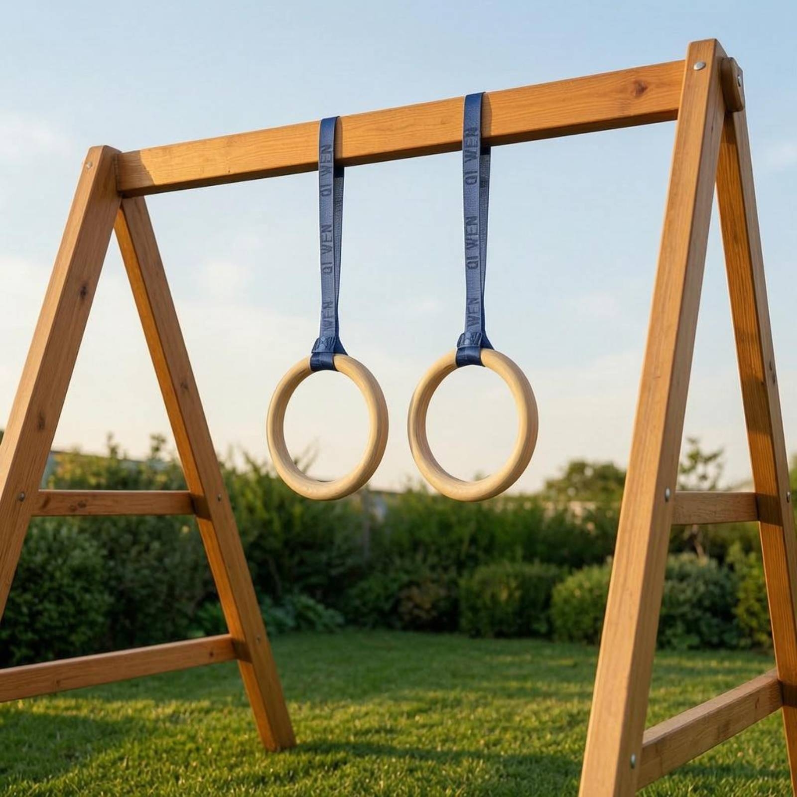 Wooden Gym Rings Woven Strappi - огляд і ціна Gymnastic Ring Wood