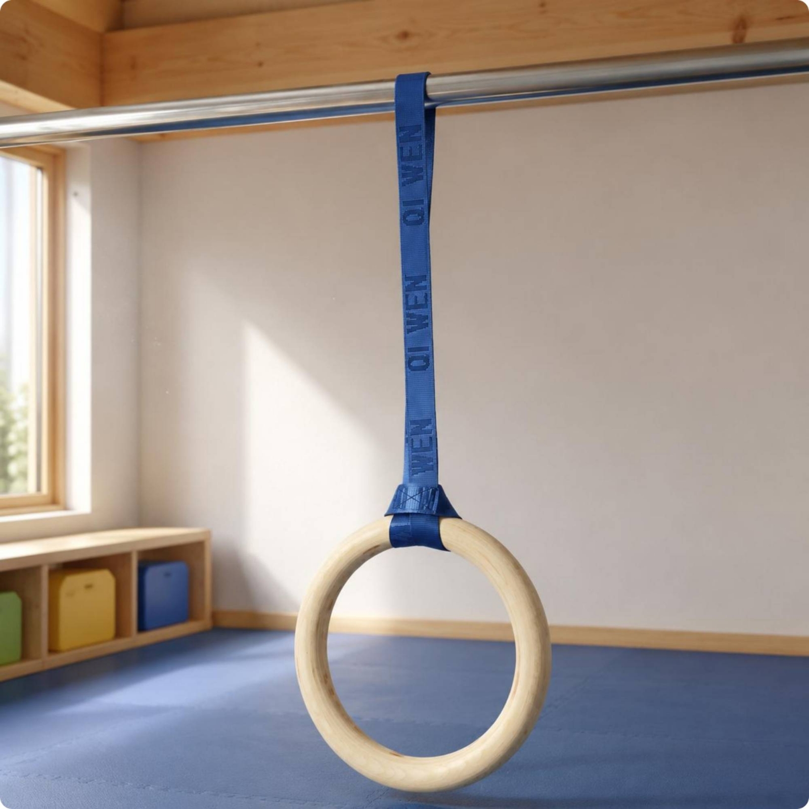 Wooden Gym Rings Woven Strappi - огляд і ціна Gymnastic Ring Wood