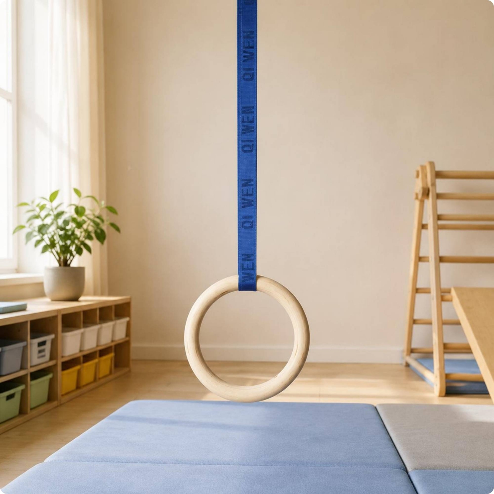 Wooden Gym Rings Woven Strappi - огляд і ціна Gymnastic Ring Wood