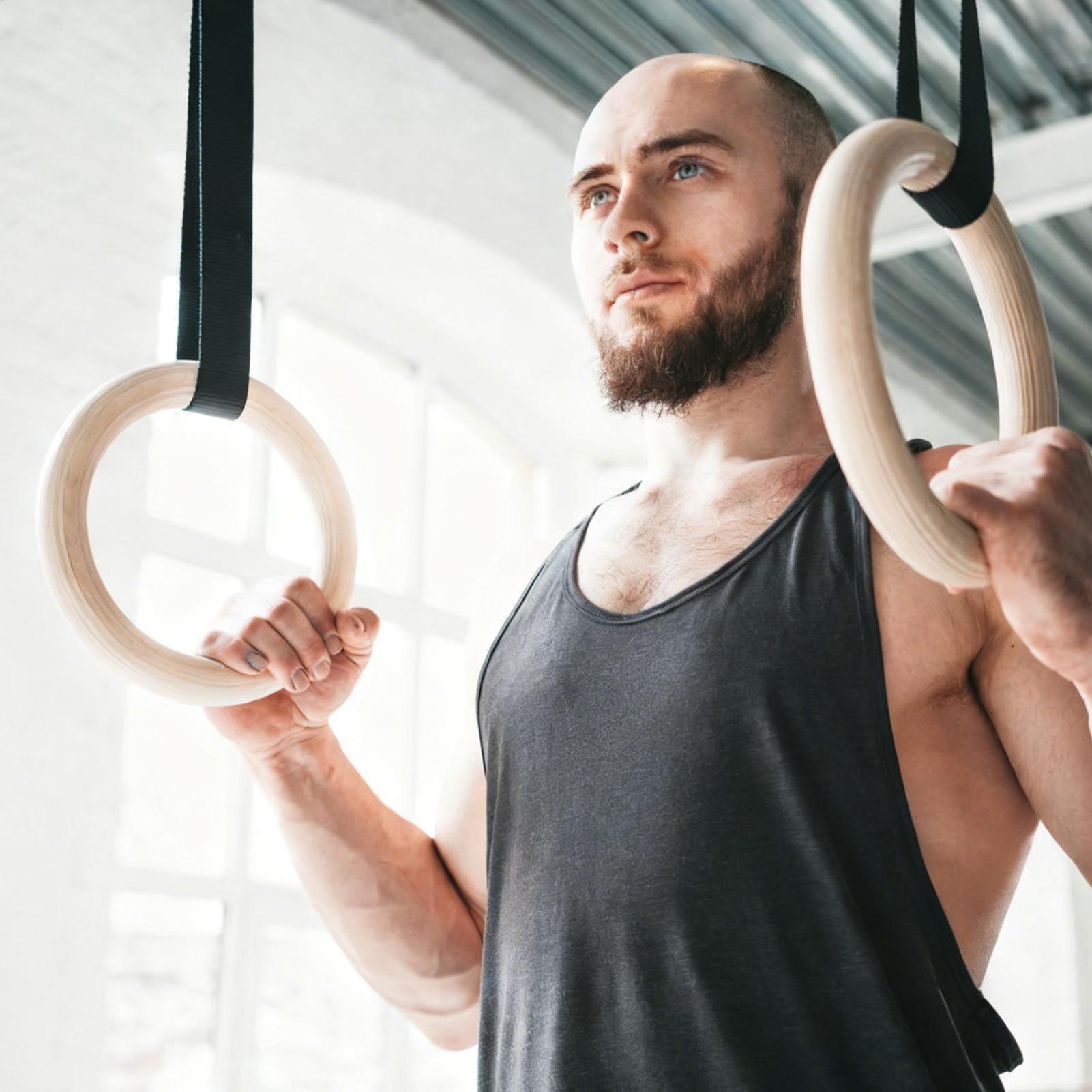 2Pcs/Pairs Wooden Portable Gym - огляд і ціна Gymnastic Ring Wood