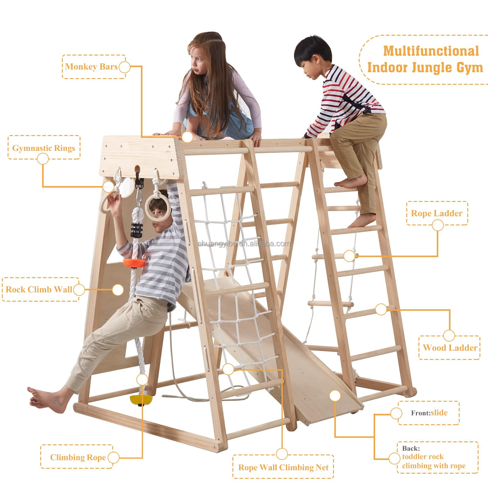 Indoor Playground Jungle Gym T - огляд і ціна Gymnastic Ring Wood